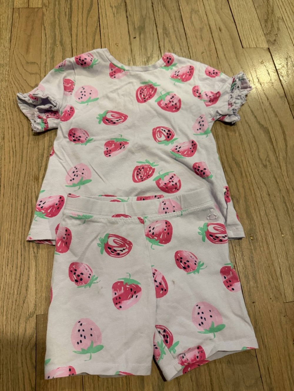 GAP Pink Strawberry Short-Sleeve Pajama Set